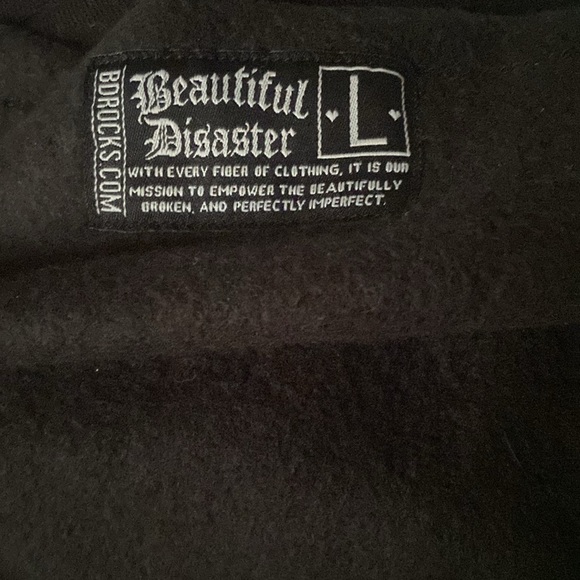 Beautiful Disaster off shoulder sweatshirt - Picture 4 of 4